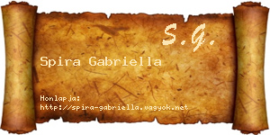 Spira Gabriella névjegykártya